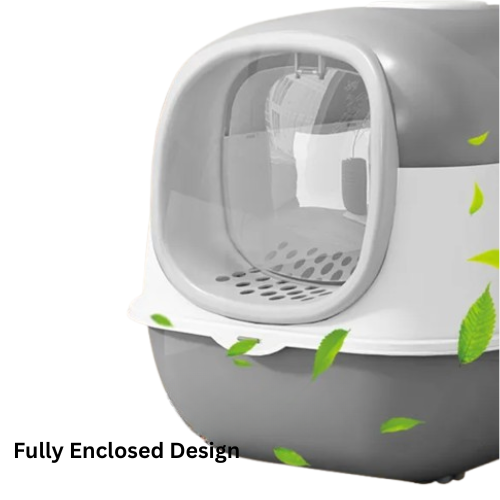 Covered Cat Litter Box - Enclosed Litter Tray for Cats
