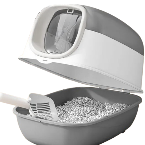 Covered Cat Litter Box - Enclosed Litter Tray for Cats