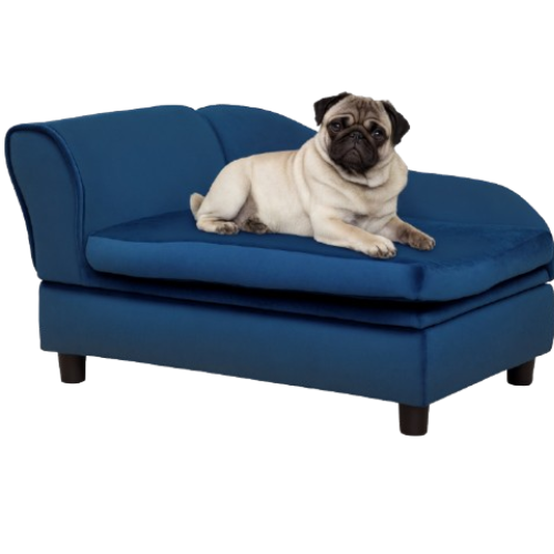 Pet Sofa Bed with Storage - Velvet Couch for Cats & Small Dogs