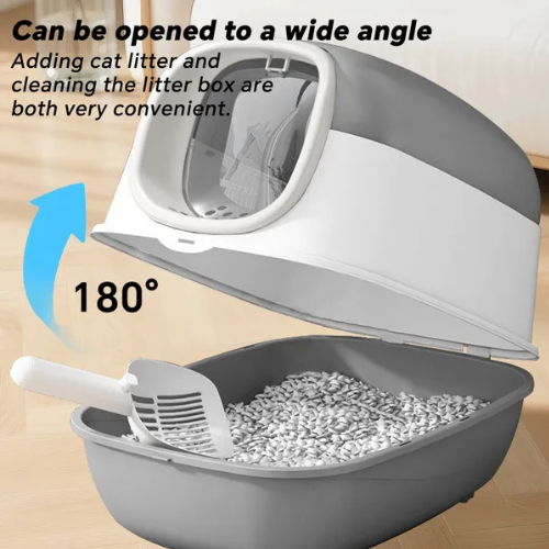 Covered Cat Litter Box - Enclosed Litter Tray for Cats
