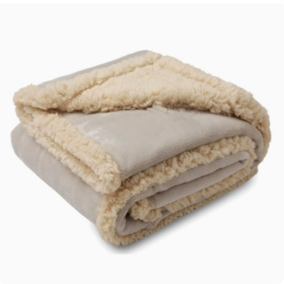 Ultra-Thick Sherpa & Flannel Pet Blanket | Soft Cozy Dog & Cat Blanket