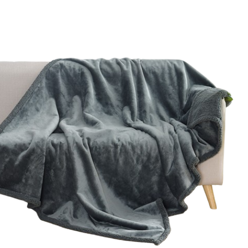 Ultra-Thick Sherpa & Flannel Pet Blanket | Soft Cozy Dog & Cat Blanket