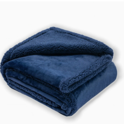 Ultra-Thick Sherpa & Flannel Pet Blanket | Soft Cozy Dog & Cat Blanket