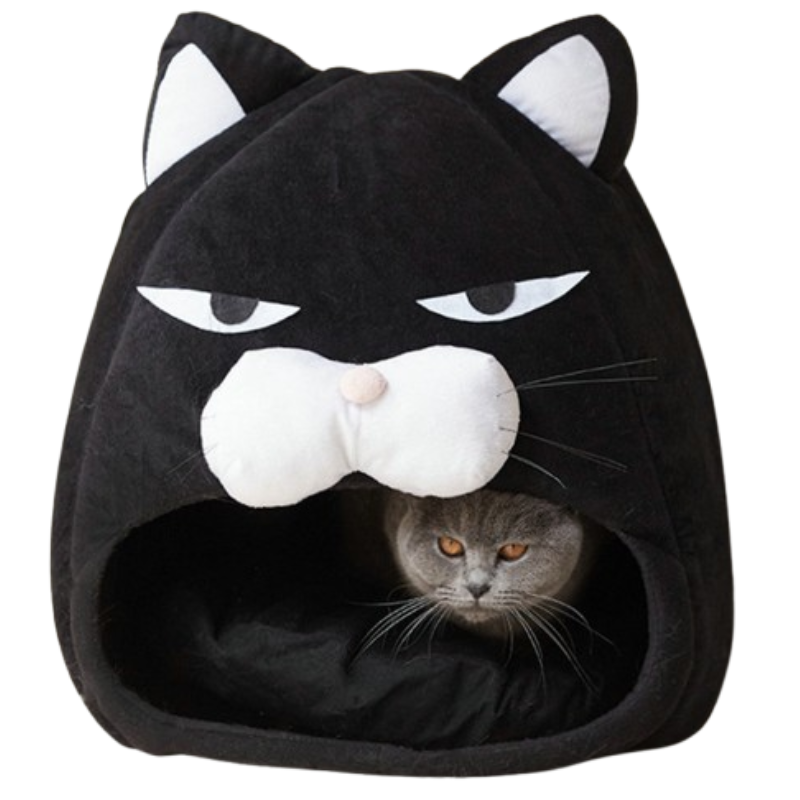 3-in-1 Convertible Cat House Bed & Sleeping Nest | Washable Soft Plush Pet Mat