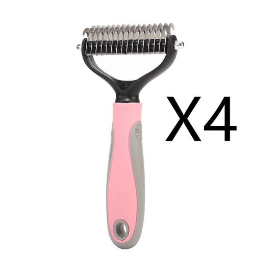 Stainless Steel Double-Sided Pet Grooming Brush for Dogs & Cats -Hair Removal & Dematting Comb