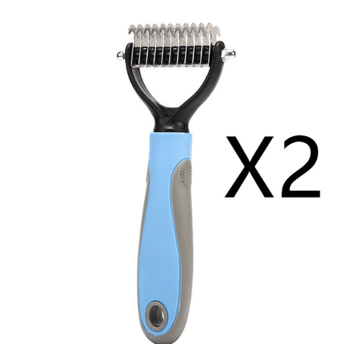 Stainless Steel Double-Sided Pet Grooming Brush for Dogs & Cats -Hair Removal & Dematting Comb