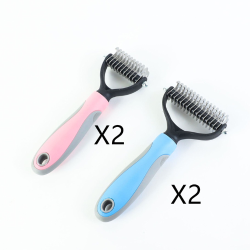 Stainless Steel Double-Sided Pet Grooming Brush for Dogs & Cats -Hair Removal & Dematting Comb