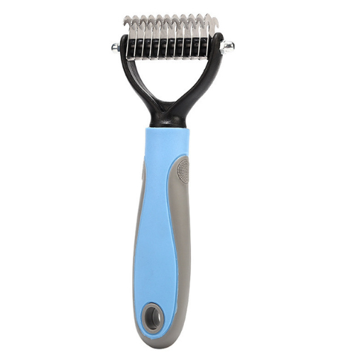 Stainless Steel Double-Sided Pet Grooming Brush for Dogs & Cats -Hair Removal & Dematting Comb