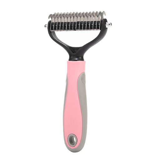 Stainless Steel Double-Sided Pet Grooming Brush for Dogs & Cats -Hair Removal & Dematting Comb