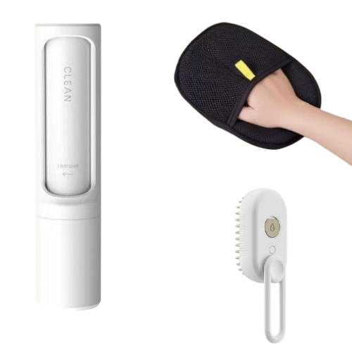 3-in-1 Steam Pet Grooming Brush - USB Rechargeable Cat & Dog Hair Removal Comb