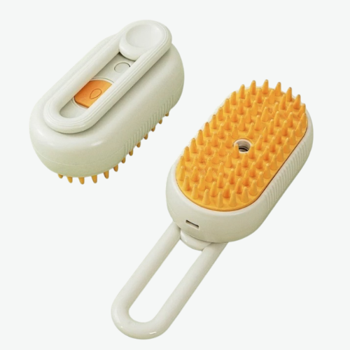 3-in-1 Steam Pet Grooming Brush - USB Rechargeable Cat & Dog Hair Removal Comb