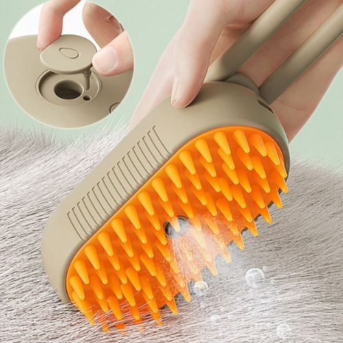 3-in-1 Steam Pet Grooming Brush - USB Rechargeable Cat & Dog Hair Removal Comb