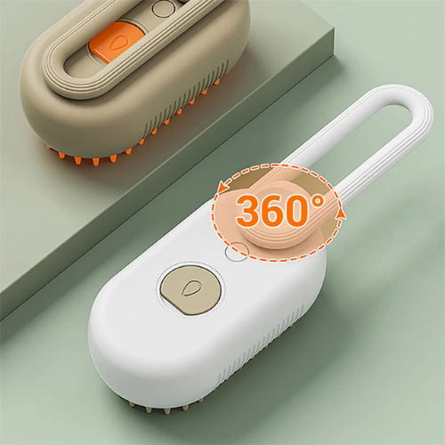 3-in-1 Steam Pet Grooming Brush - USB Rechargeable Cat & Dog Hair Removal Comb