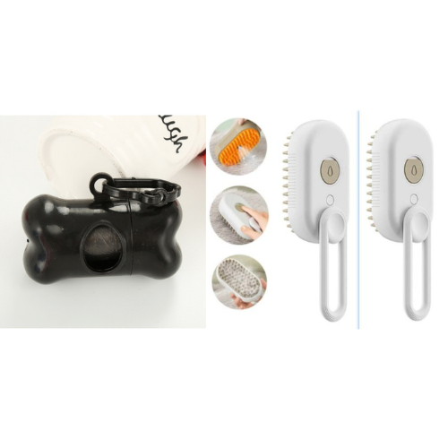 3-in-1 Steam Pet Grooming Brush - USB Rechargeable Cat & Dog Hair Removal Comb