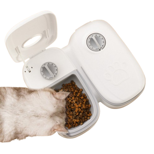 2-in-1 Gravity Pet Feeder & Water Dispenser - Automatic Cat & Dog Food Bowl