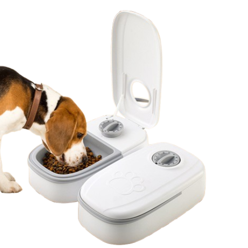 2-in-1 Gravity Pet Feeder & Water Dispenser - Automatic Cat & Dog Food Bowl