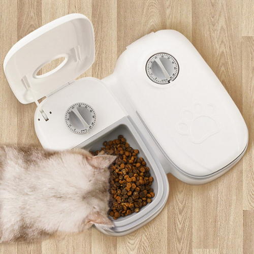2-in-1 Gravity Pet Feeder & Water Dispenser - Automatic Cat & Dog Food Bowl