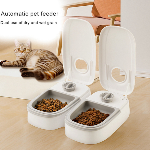 2-in-1 Gravity Pet Feeder & Water Dispenser - Automatic Cat & Dog Food Bowl