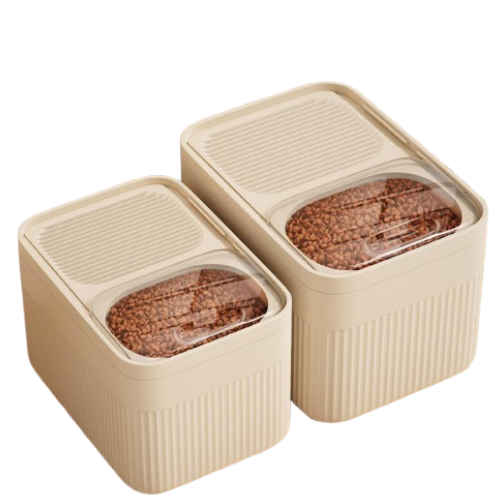 Airtight Pet Food Storage Container with Measuring Cup - Dog & Cat Food Container