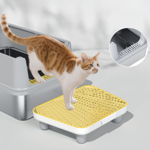 XL Stainless Steel Cat Litter Box with Scoop